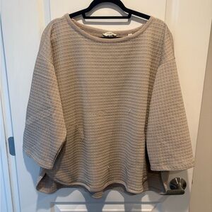 Max Studio Taupe Textured Knit Sweater